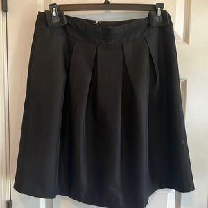 White House Black Market Black Pleated A-line Skirt SZ 14